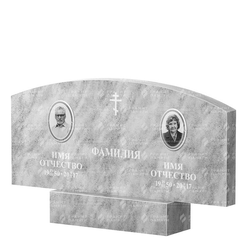 Памятники из мрамора в Сургуте | Двойной мраморный памятник ФМ-256