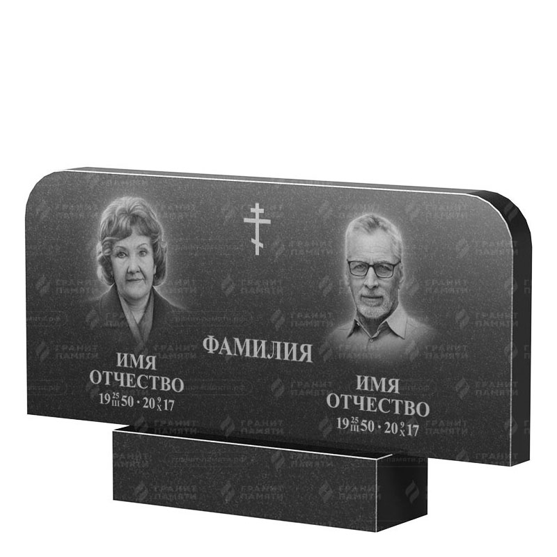 Памятники из гранита двойные в Сургуте | Двойной гранитный памятник ФГ-254