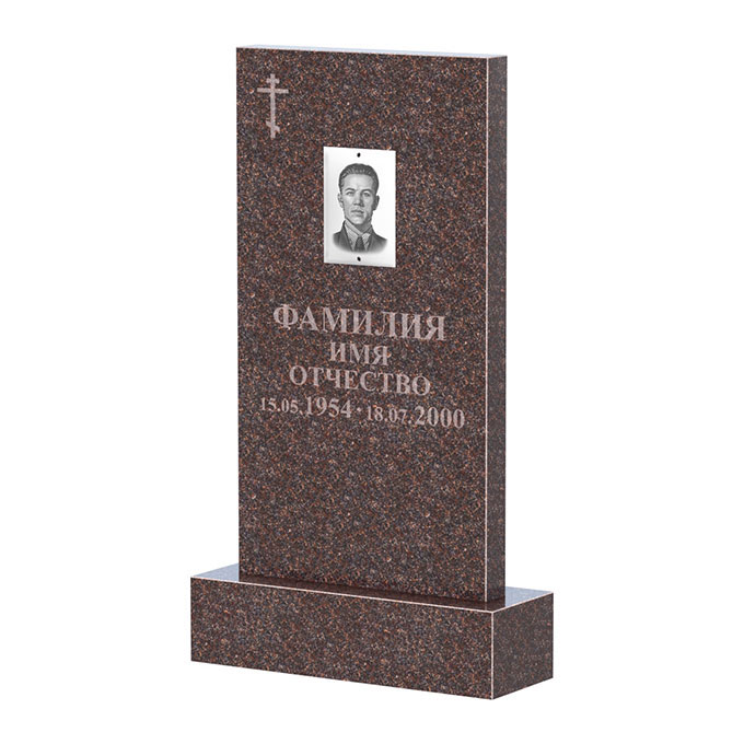 Памятники из цветного гранита в Сургуте | Памятник из гранита Елизовский прямой