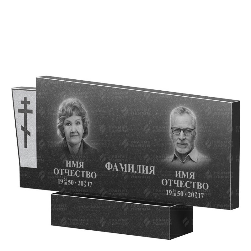 Памятники из гранита двойные в Сургуте | Двойной гранитный памятник ФГ-137