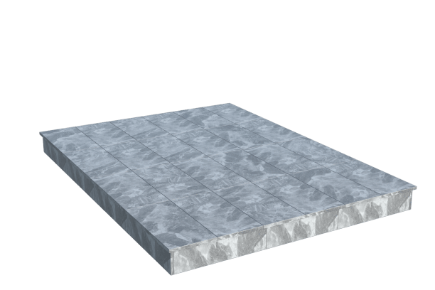 Площадки на могилу в Сургуте | Площадка с вертикальной (15 см) мраморной облицовкой