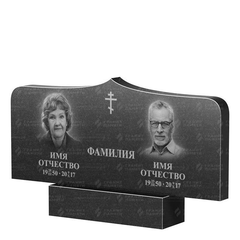 Гранитные памятники в Сургуте | Двойной гранитный памятник ФГ-260
