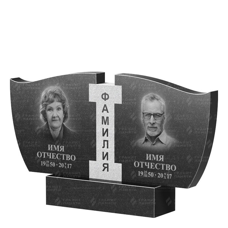 Памятники из гранита двойные в Сургуте | Двойной гранитный памятник ФГ-138