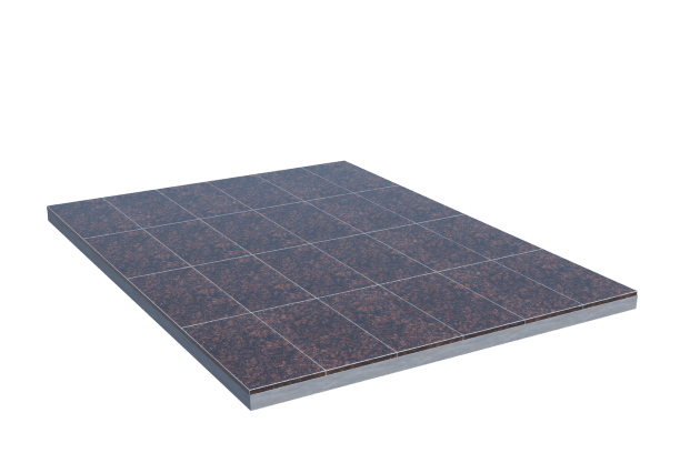 Площадки на могилу в Сургуте | Площадка с облицовкой Дымовским гранитом