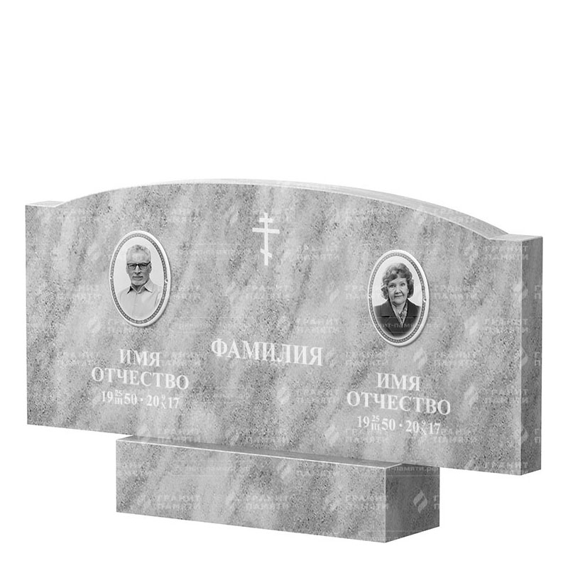 Памятники из мрамора в Сургуте | Двойной мраморный памятник ФМ-257