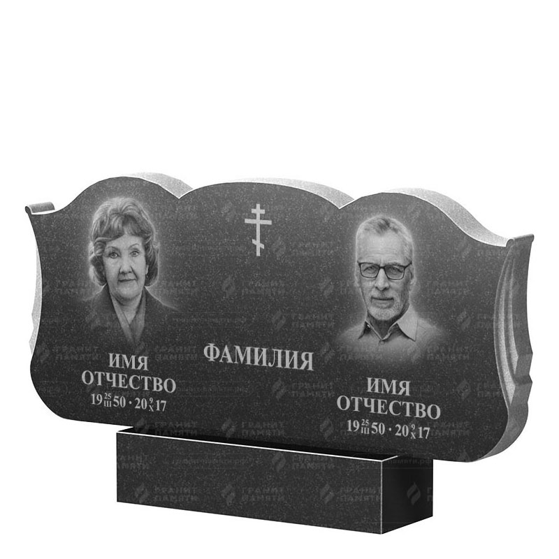 Гранитные памятники в Сургуте | Двойной гранитный памятник ФГ-261