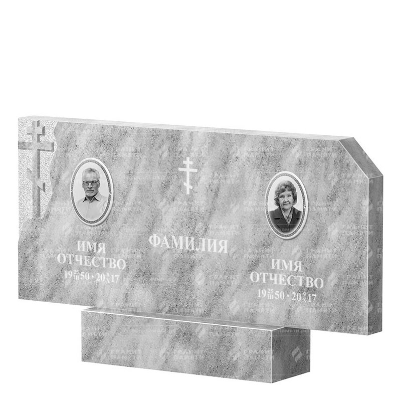 Памятники из мрамора в Сургуте | Двойной мраморный памятник ФМ-134
