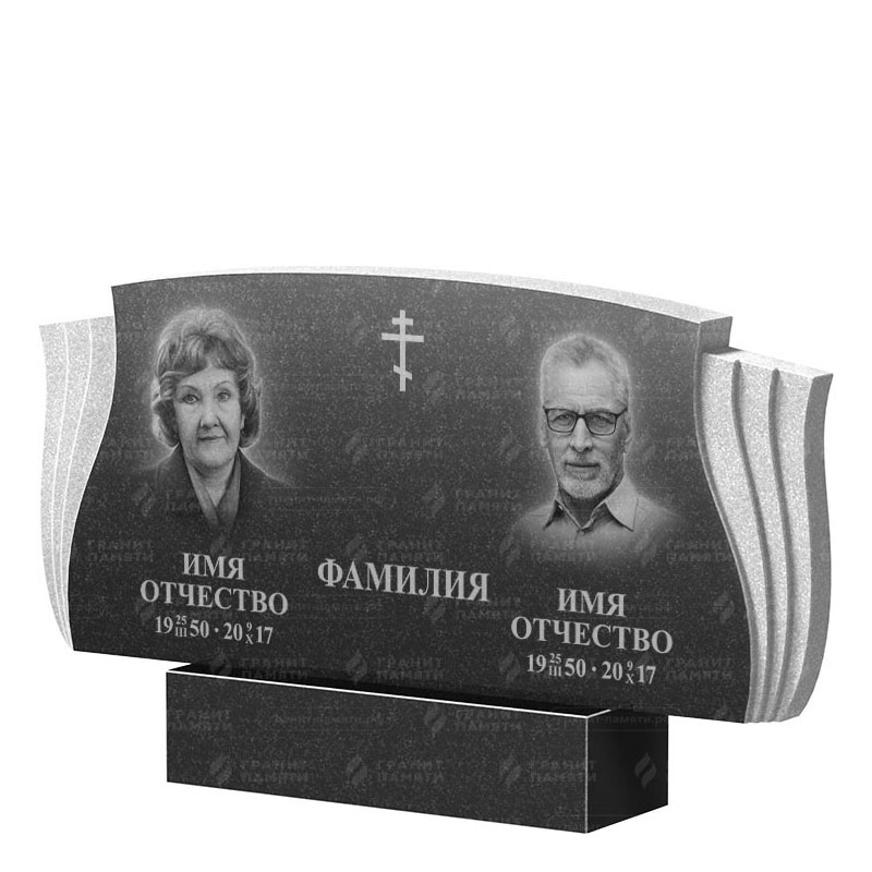 Гранитные памятники в Сургуте | Двойной гранитный памятник ФГ-264
