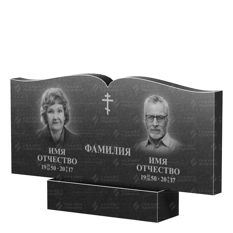 Гранитные памятники в Сургуте | Двойной гранитный памятник ФГ-259