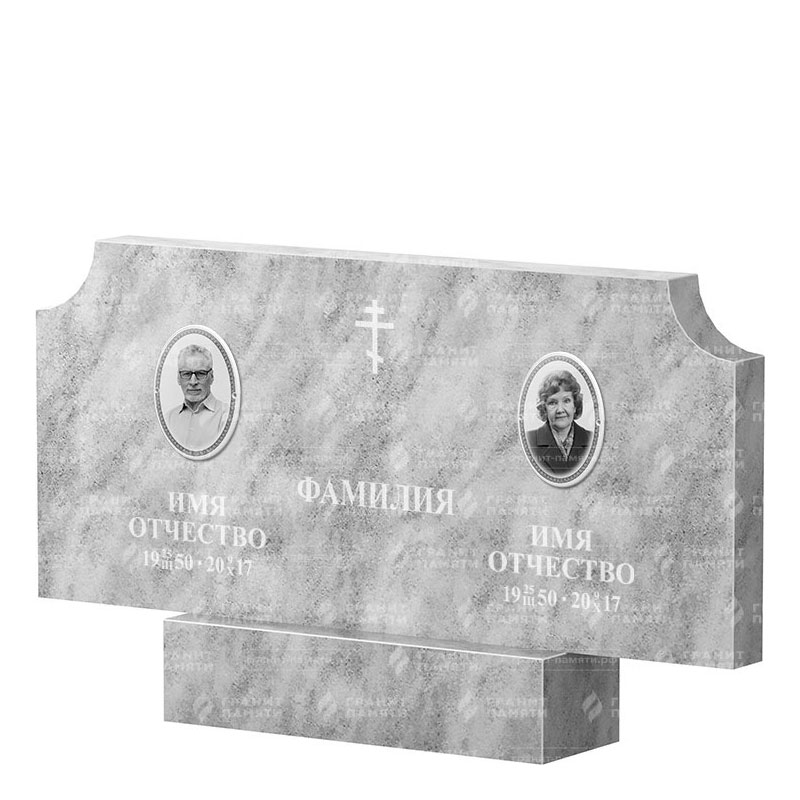 Памятники из мрамора в Сургуте | Двойной мраморный памятник ФМ-253