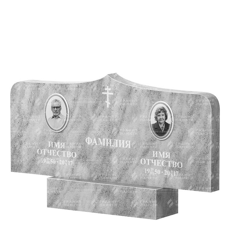 Памятники из мрамора в Сургуте | Двойной мраморный памятник ФМ-260