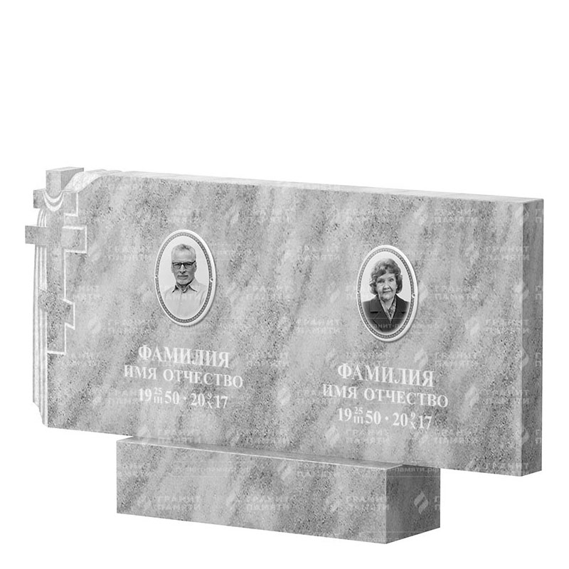 Памятники из мрамора в Сургуте | Двойной мраморный памятник ФМ-139