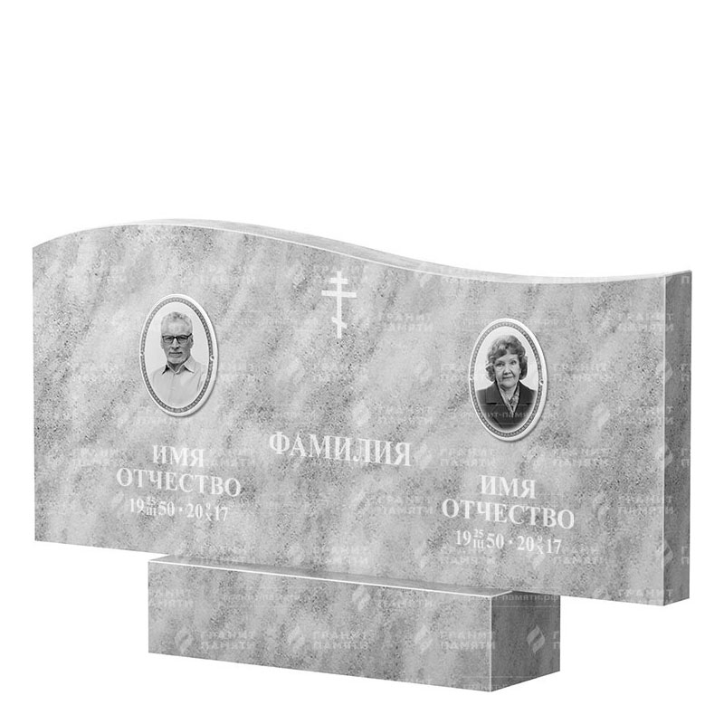 Памятники из мрамора в Сургуте | Двойной мраморный памятник ФМ-255