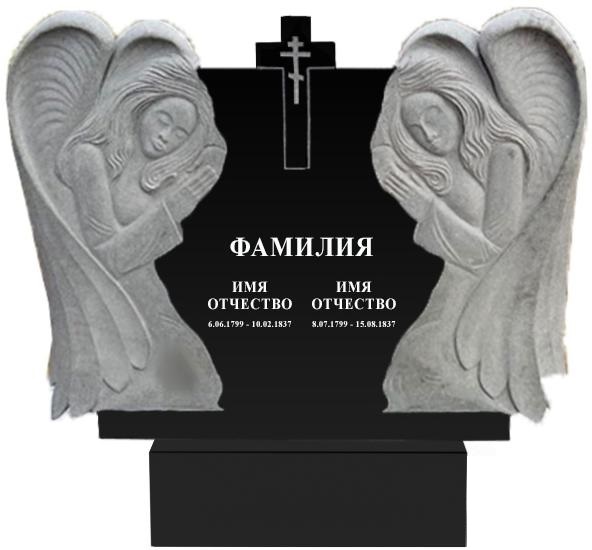 Памятники с ангелом на могилу в Сургуте | Гранитный памятник Ангел №1
