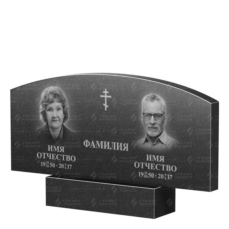 Памятники из гранита двойные в Сургуте | Двойной гранитный памятник ФГ-256