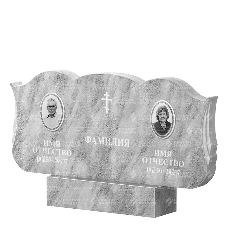 Памятники из мрамора в Сургуте | Двойной мраморный памятник ФМ-261