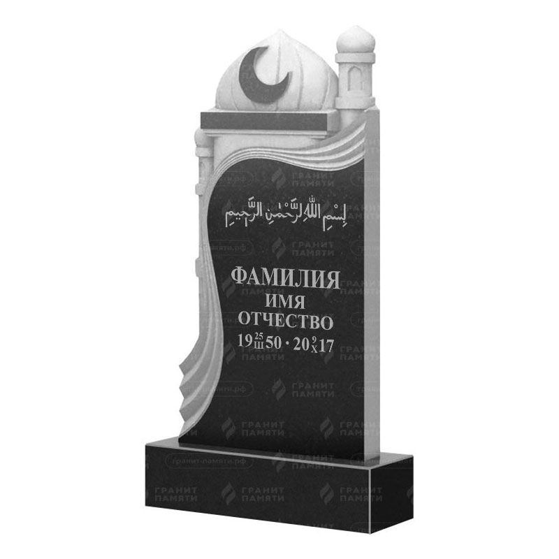 Мусульманские памятники на могилу в Сургуте | Гранитный памятник ФГ-228