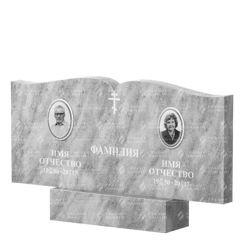Памятники из мрамора в Сургуте | Двойной мраморный памятник ФМ-259