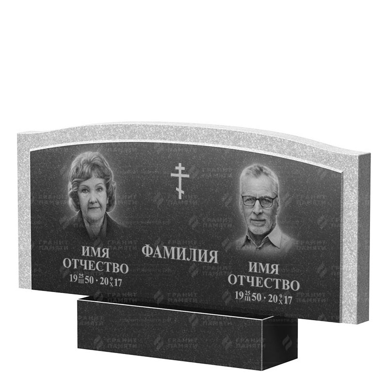 Памятники из гранита двойные в Сургуте | Двойной гранитный памятник ФГ-131