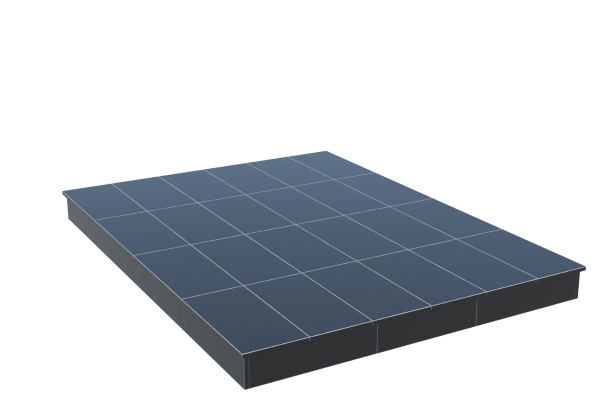 Площадки на могилу в Сургуте | Площадка с вертикальной (15 см) облицовкой гранитом Габбро