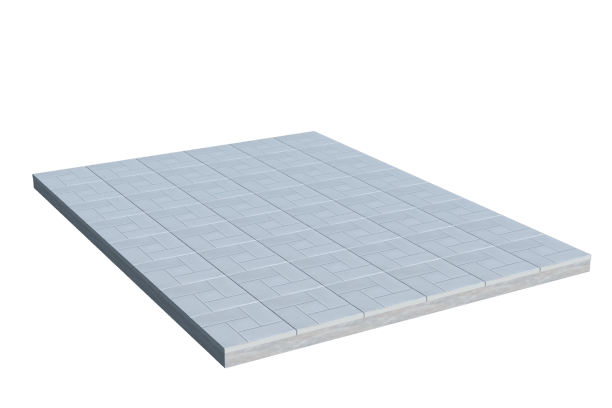 Площадки на могилу в Сургуте | Площадка с тротуарной плиткой