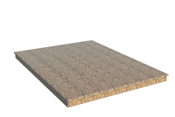 Площадки на могилу в Сургуте | Площадка с вертикальной (10 см) облицовкой Южно-султаевским гранитом