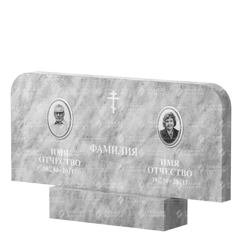 Памятники из мрамора в Сургуте | Двойной мраморный памятник ФМ-254