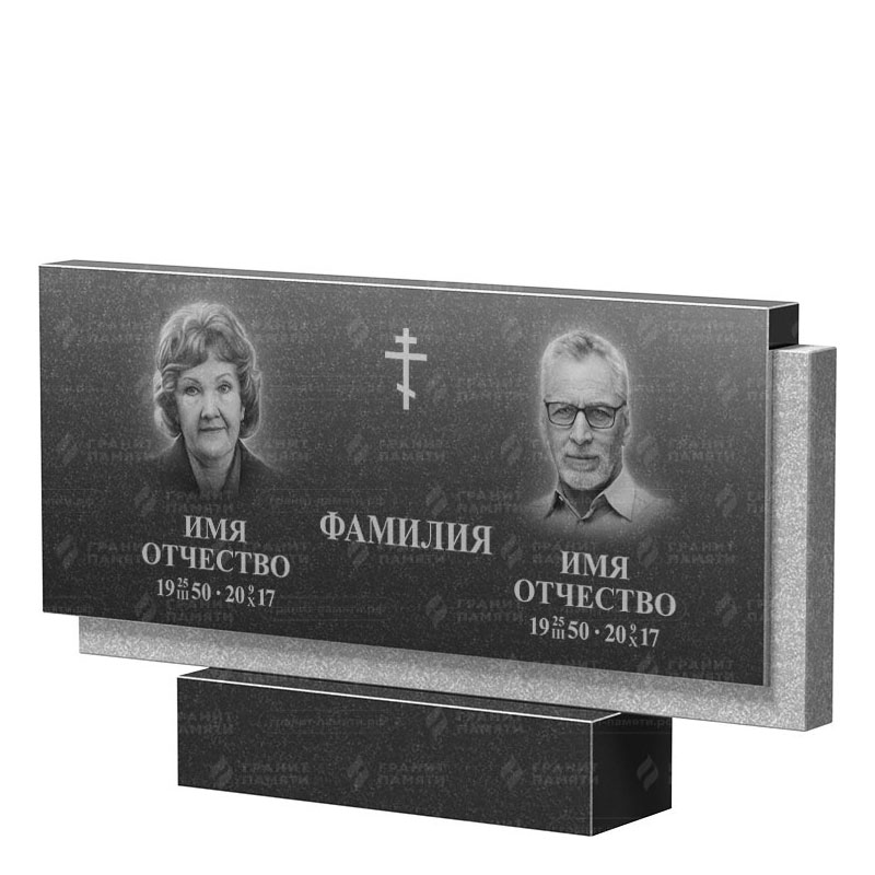 Памятники из гранита двойные в Сургуте | Двойной гранитный памятник ФГ-132