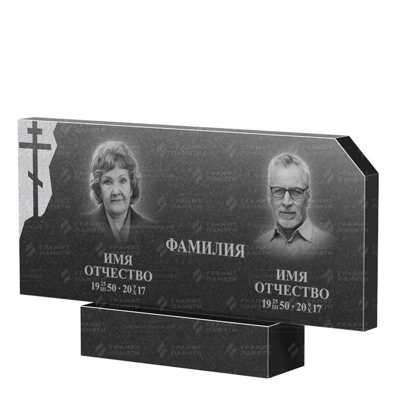 Памятники из гранита двойные в Сургуте | Двойной гранитный памятник ФГ-134