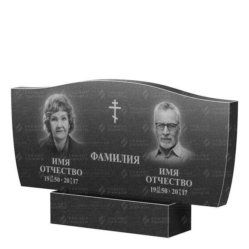 Памятники из гранита двойные в Сургуте | Двойной гранитный памятник ФГ-258